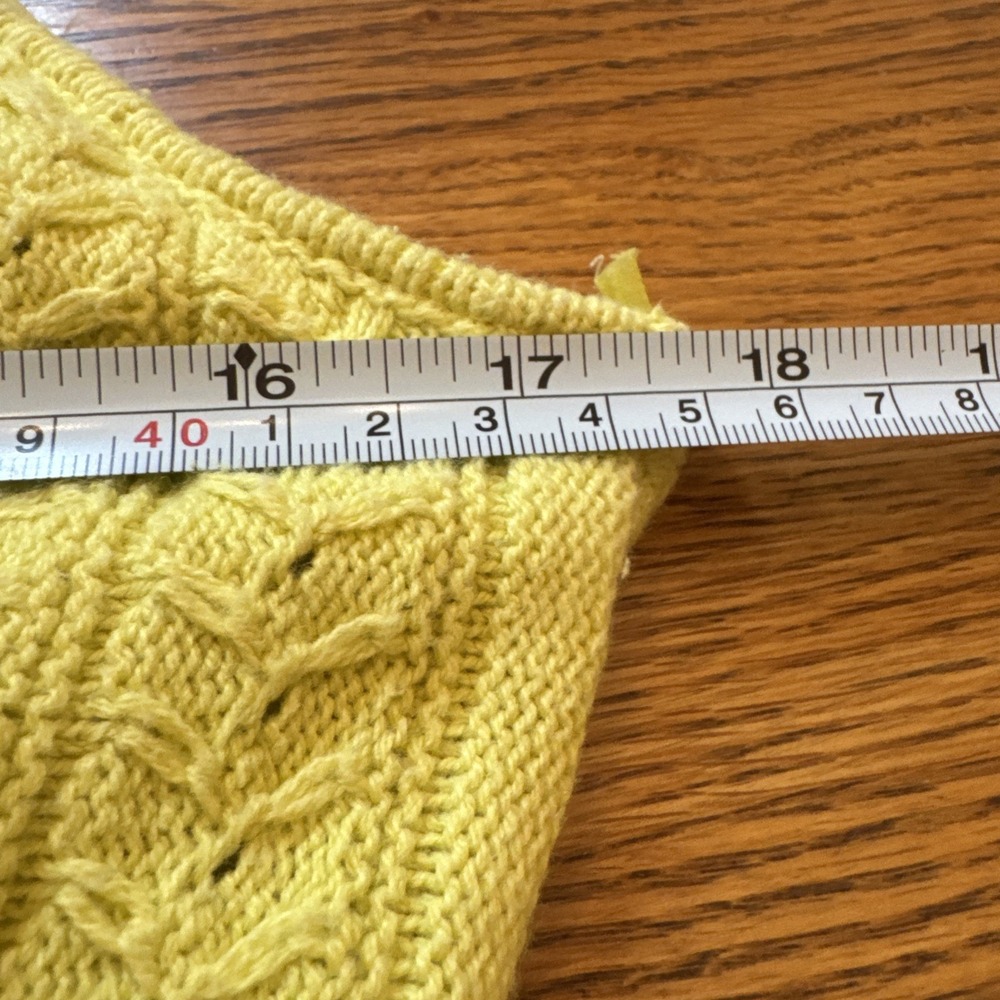 Haute Hippie Women's Crochet Knit Boho Maxi Dress L Neon Yellow Festival Beach - Picture 6 of 8
